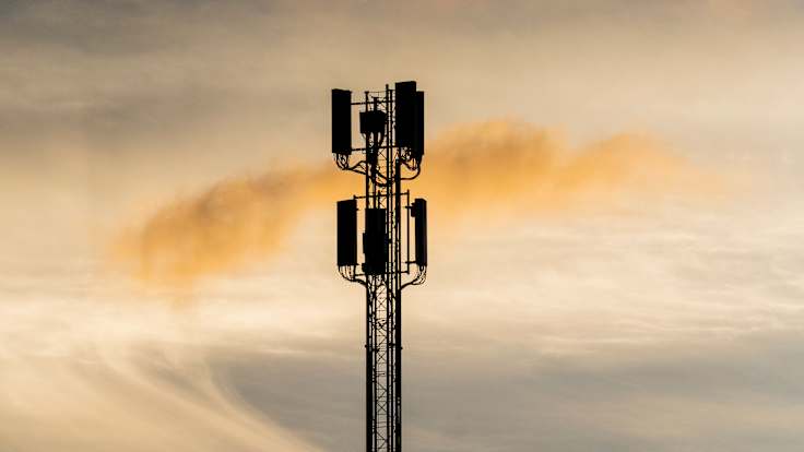 A 5G mast in Vaarala, Vantaa.