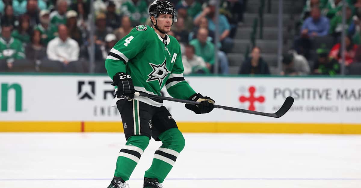 Dallasin suomalaispuolustaja Miro Heiskanen loukkaantui pelissä Minnesotaa vastaan