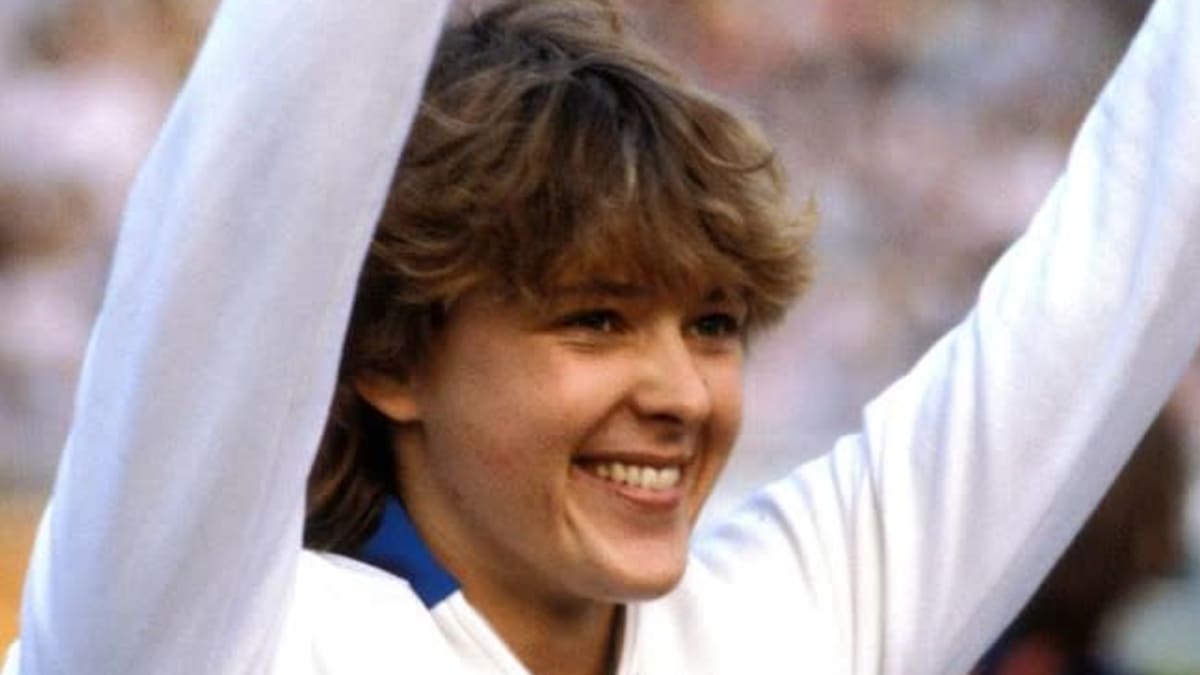 Tiina Lillak voitti MM-kultaa Helsingissä 1983.