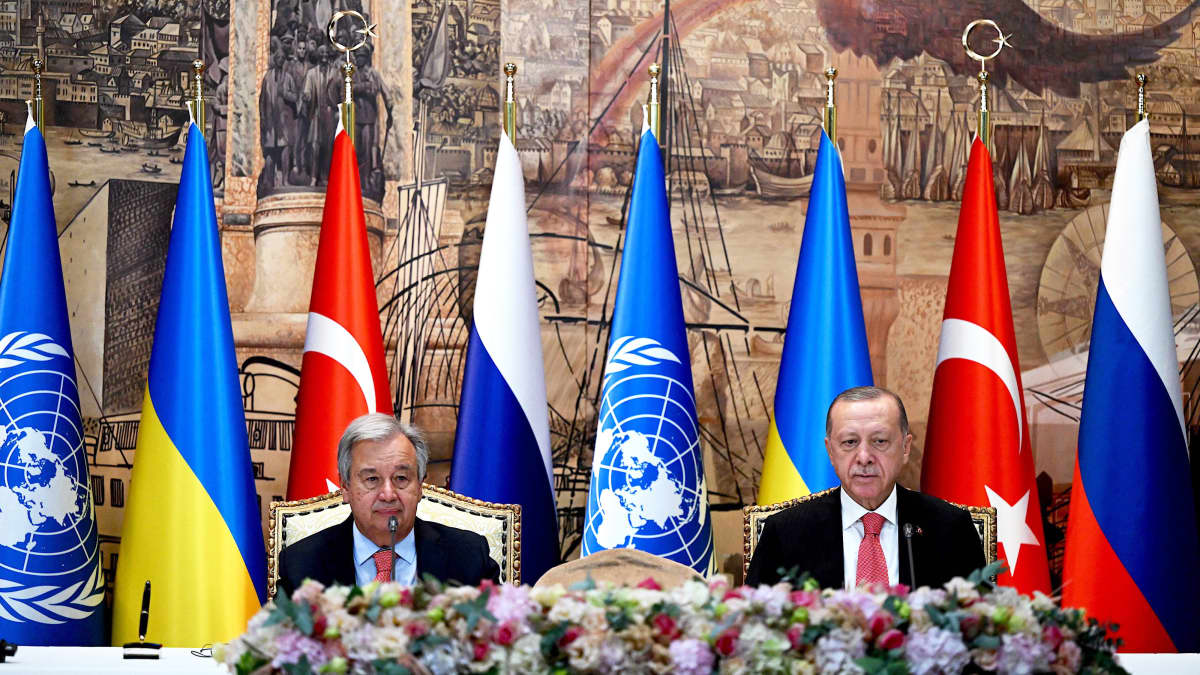 Antonio Guterres ja Recep Tayyip Erdogan.