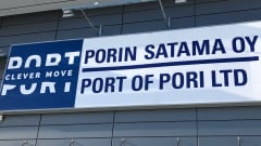 Porin sataman kyltti.
