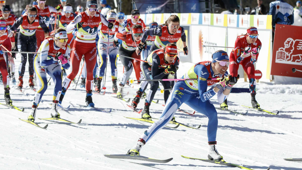 Kerttu Niskanen pääsee todennäköisesti juhlimaan sunnuntaina kolmantena suomalaisena nykymuotoisen distanssicupin voittoa.