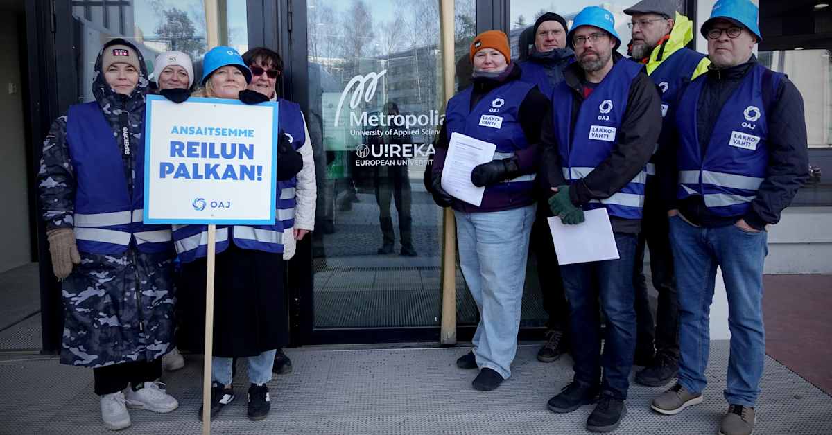 Metropolia-ammattikorkeakoulun opettajat ovat lakossa tänään toistamiseen
