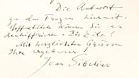 Jean Sibelius brev till skivproducenten Walter Legge.