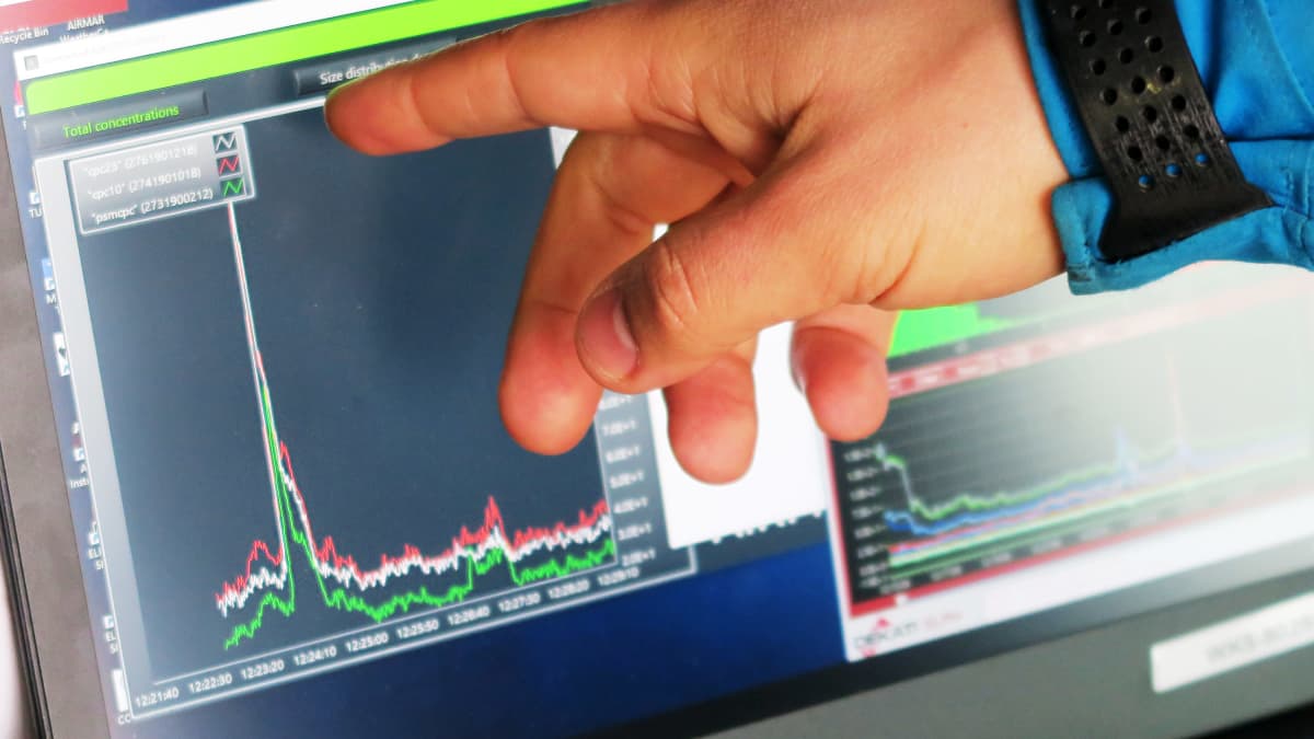 Yhden runsaspäästöisen ajoneuvon aiheuttama hiukkasmassa