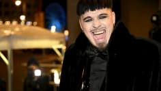 Rapper Käärijä arrives at the Independence Day celebrations at the Presidential Palace in Helsinki.