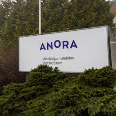 Alkoholijuomatehdas Anoran kyltti