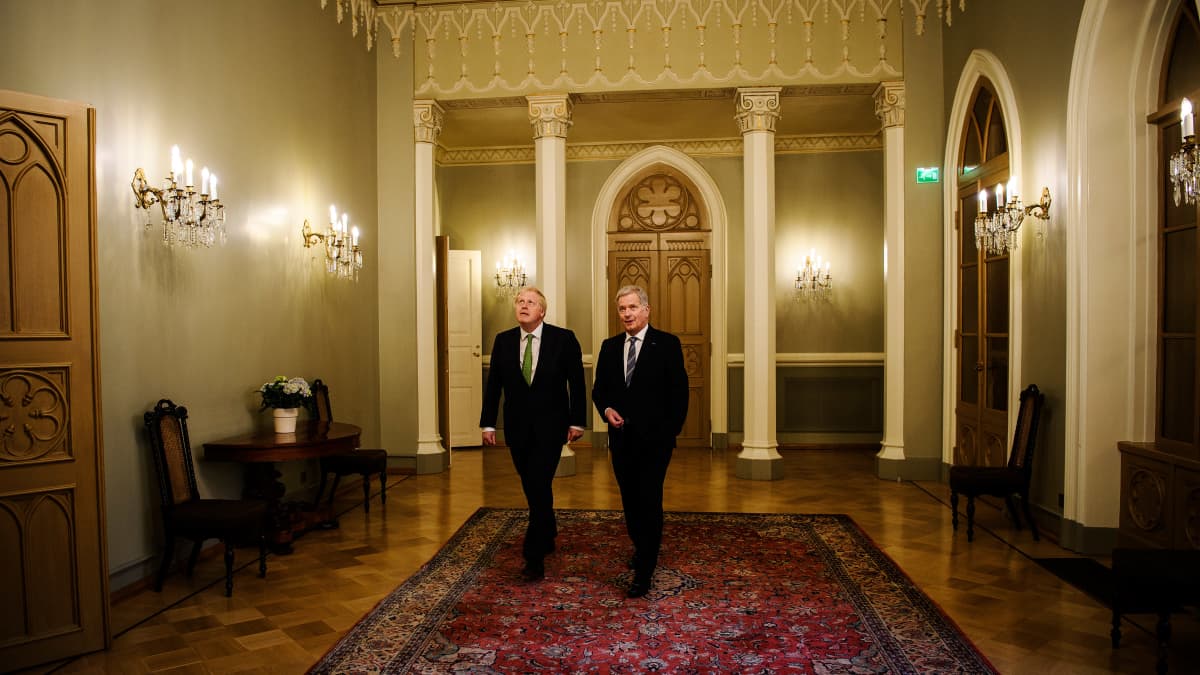 Britannian pääministeri Boris Johnson vieraili 11. toukokuuta Helsingissä tapaamassa Sauli Niinistön.