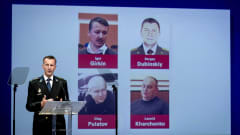 Wilbert Paulissen från utredningsgruppen presenterade de åtalade vid en presskonferens i juni 2019. 