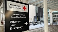 Turun yliopistollisen keskussairaalan (TYKS) akuuttihoitoyksikön päivystyksen sisäänkäynti talvisena päivänä.