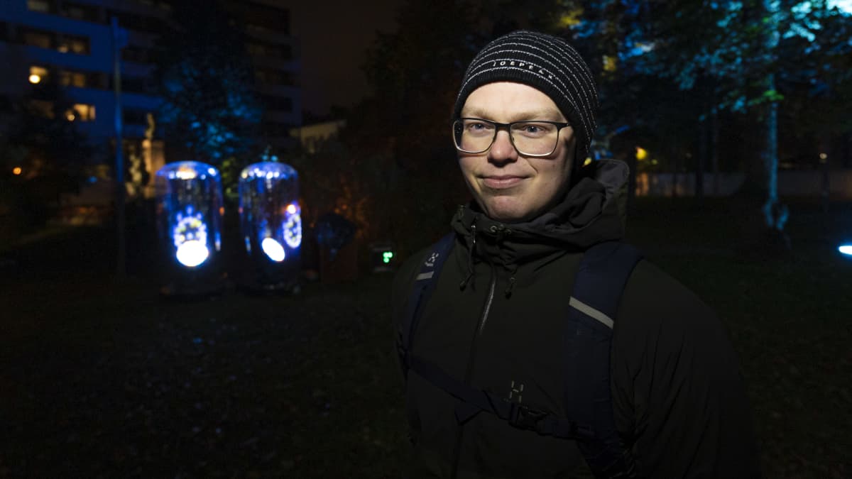 Jyväskyläläinen Sampsa Luttinen saapui Valon Kaupunki tapahtumaan.