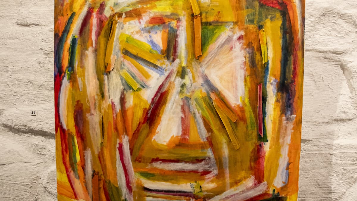 Seita Tenttulan maalaus "Enon kasvot" Galleria Pihatossa.