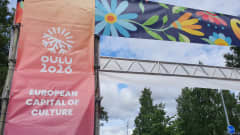 Sisäänkäynti Oulu2026-puistoon.
