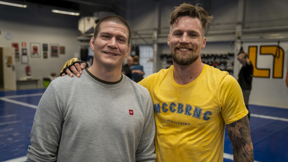 Vapaaottelija Teemu Packalen ja valmentaja Harri Niva