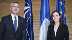 Jens Stoltenberg ja Sanna Marin.