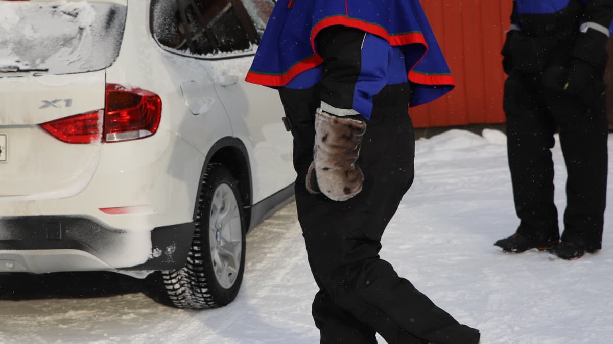 Presidentti Sauli Niinistö vieraili Lemmenjoella 6.3.2020.