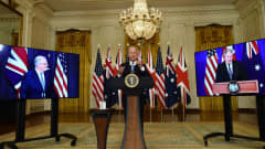 Yhdysvaltain presidentti Joe Biden kertoi Yhdysvaltojen strategisesta yhteistyöstä Australian ja Britannian kanssa indopasifisella merialueella