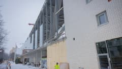 Tammelan stadionin työmaa 23.12.2022.