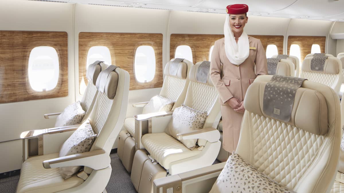 Emirates Airlinesin Premium Economy plus-luokan matkustamo