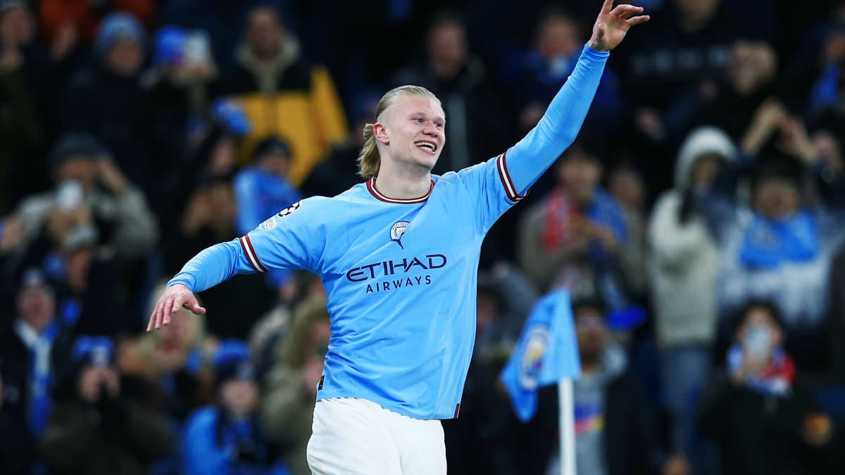 Erling Haaland teki viisi maalia RB Leipzigin verkkoon reilussa tunnissa, kun City marssi UCL-puolivälieriin. 