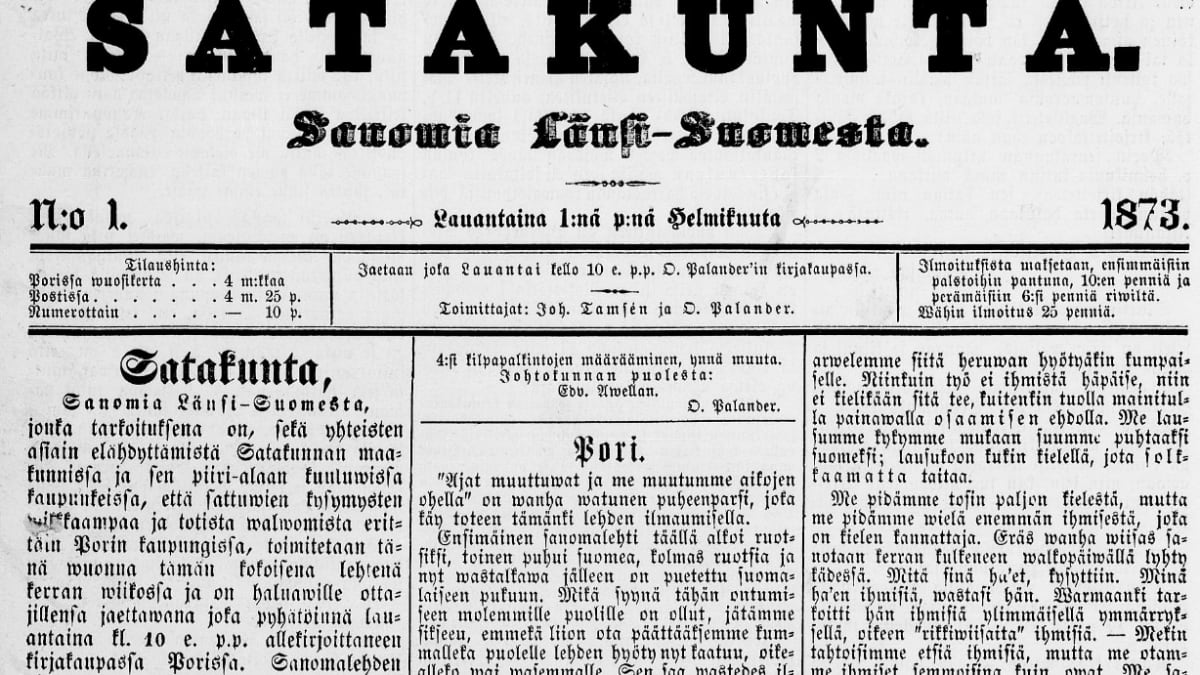 Vanha sanomalehti.