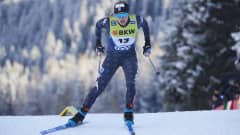 Jessie Diggins Davosin sprinttikarsinnassa 2022.