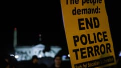 Demonstrationer mot polisbrutalitet i Washington DC.
