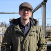 Joona Mielonen Kymen Veden jätevedenpuhdistamolla Mussalossa Kotkassa.