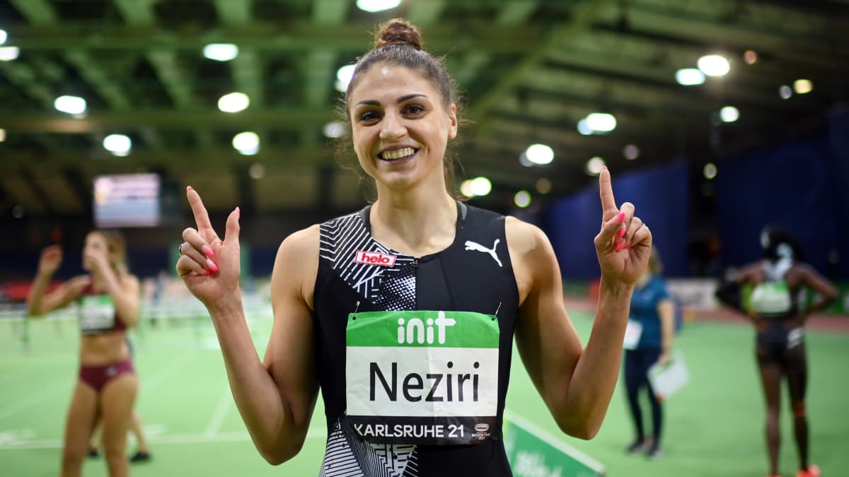 Nooralotta Neziri juoksi 60 metrin uudeksi Suomen ennätykseksi hallissa 7,92.