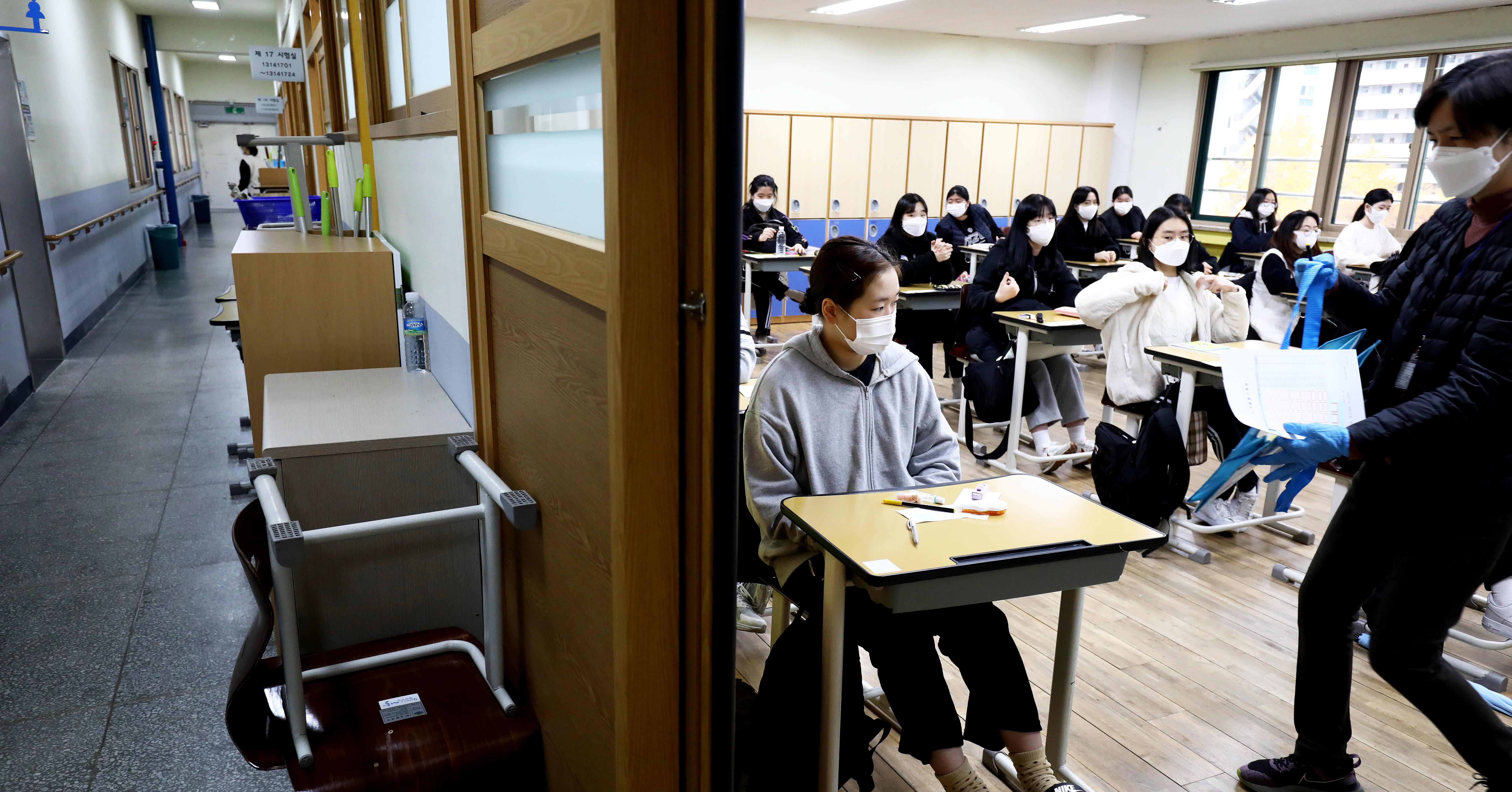 Yliopistopaikat jakoon Etelä-Koreassa: ilmatila suljetaan ja lentoja siirretään, kun puoli miljoonaa nuorta hiljentyy englannin kuuntelukokeeseen