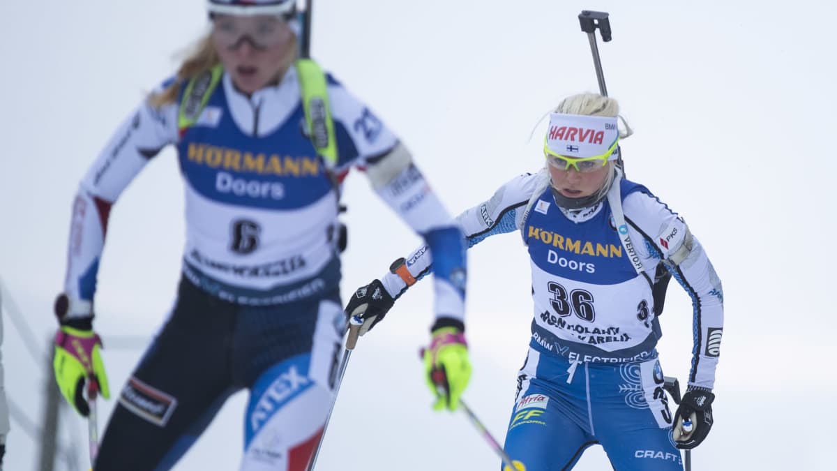 Mari Eder kilpailee Kontiolahdella.