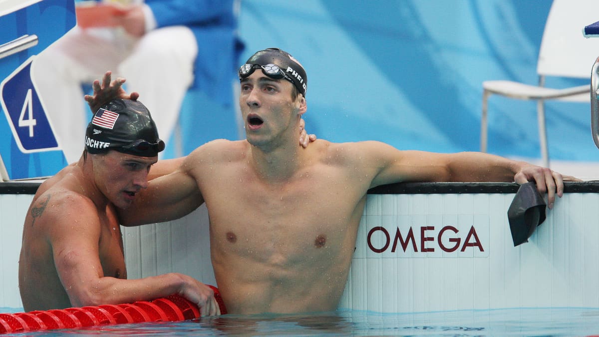 Ryan Lochte ja Michael Phelps Pekingin olympialaisissa. 