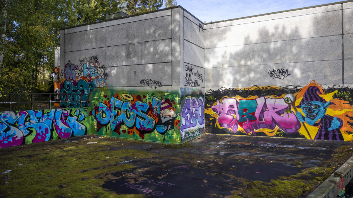 Graffiti seinässä
