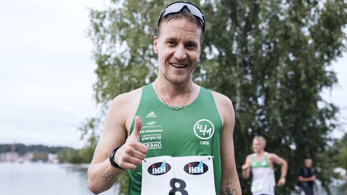 Veli-Matti "Aku" Partanen voitti miesten 20 kilometrin kävelyn Kalevan kisoissa Lahdessa 27. heinäkuuta 2023. Partanen teki kilpailussa uuden Suomen ennätyksen 1.19.25.