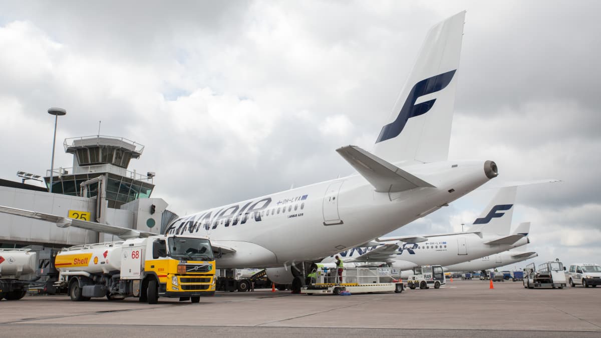Lentokoneita Helsinki-Vantaan lentoasemalla