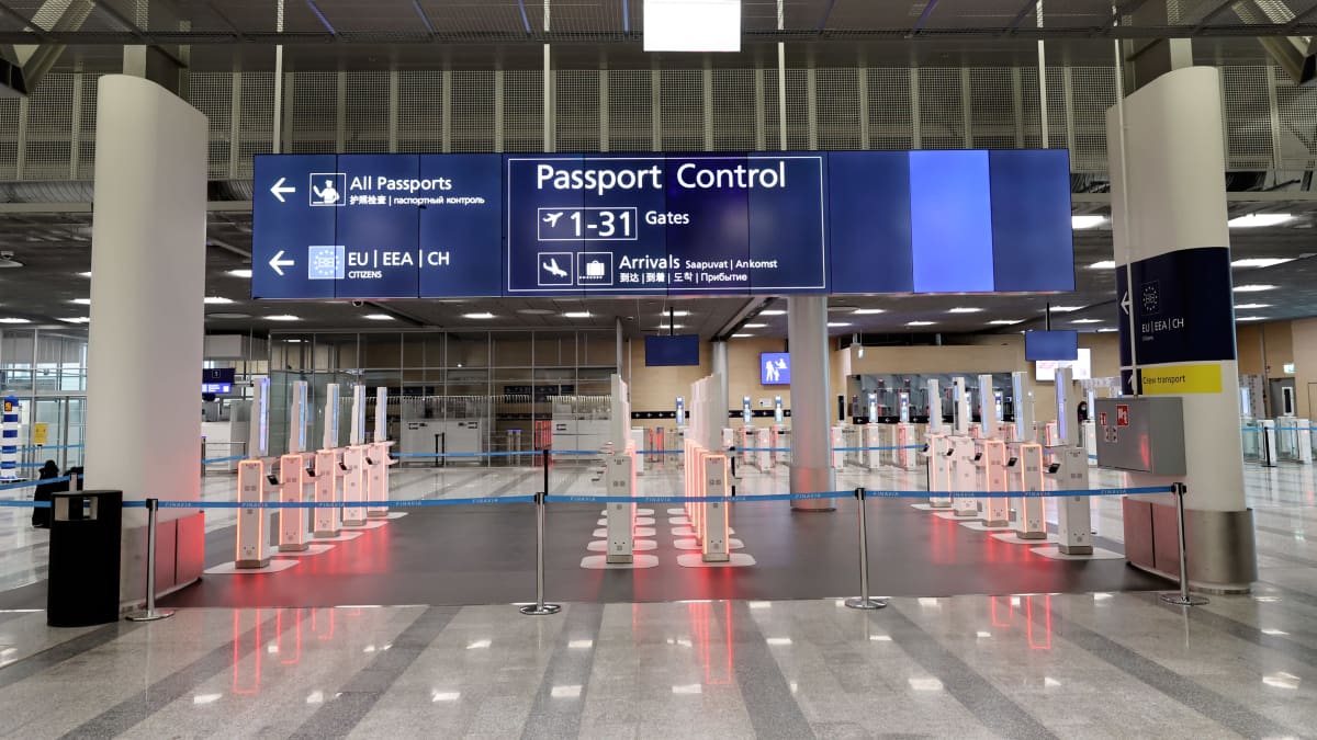 ETIAS -passintarkastus Helsinki-Vantaan lentoasemalla.