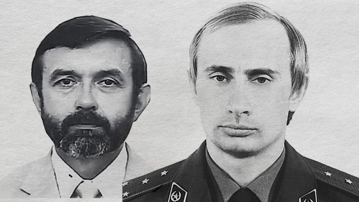 Yhdistelmäkuvassa kasvokuvat Petr Kolbinista ja Vladimir Putinista.
