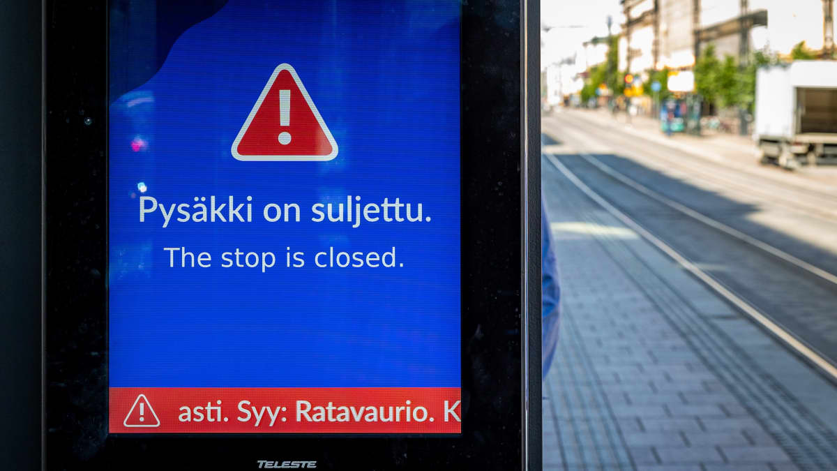 Ratikan liikenne on poikki Tampereen keskustassa