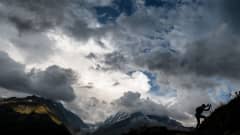 Kuvassa kilpailija Ultra-Trail du Mont-Blanc ultrajuoksukilpailussa Ranskassa.