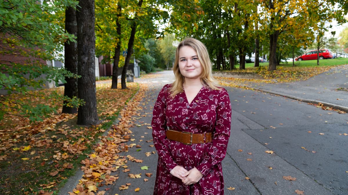SAMOK:in puheenjohtaja Anna Laurila Etelä-Haagassa.