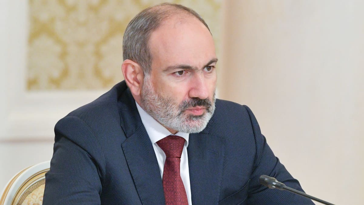 Nikol Pashinjan puhumassa Eurasian talous unionin kokouksessa 29. huhtikuuta.