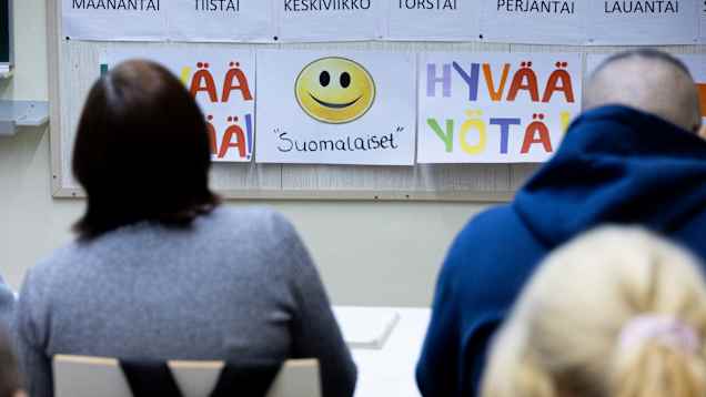 Kotoutumiskoulutus. Suomen kielen kurssi maahanmuuttajille Haminassa.