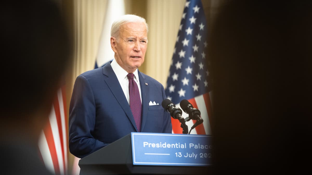 Yhdysvaltain presidentti Joe Biden tasavallan presidentti Sauli Niinistön vieraana Presidentinlinnassa Helsingissä.