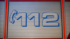 112 numero paloauton kyljessä