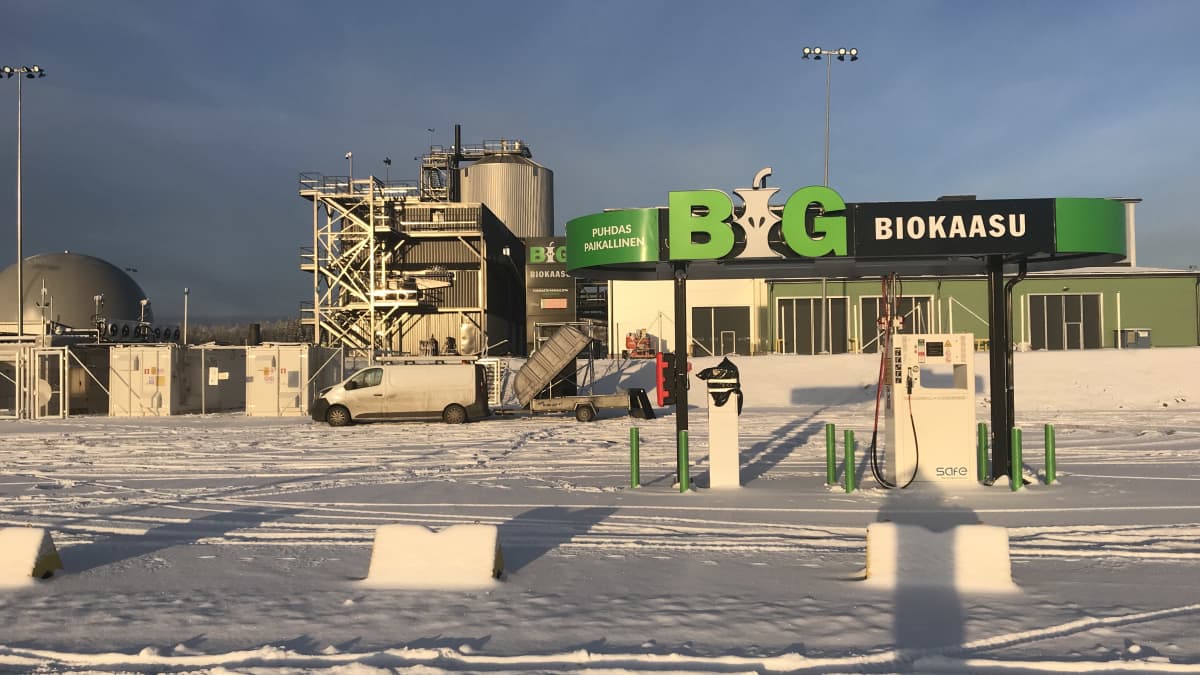 Koukkujärven jäteaseman biokaasuvoimala.