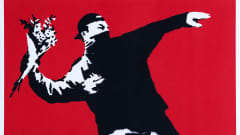 Banksy, Love Is in the Air, 2003