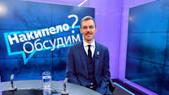 Ylen toimittaja Maksim Fedorov.