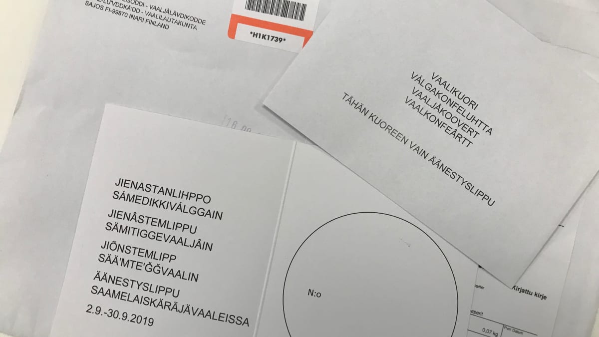 Saamelaiskäräjävaalien äänestyslippu