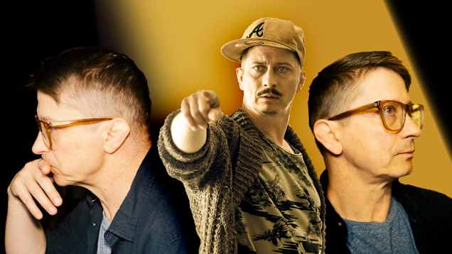 Kolmessa kuvassa Kari Ketonen, joista keskimmäisessä hän on roolihahmossaan Juhiksena. 