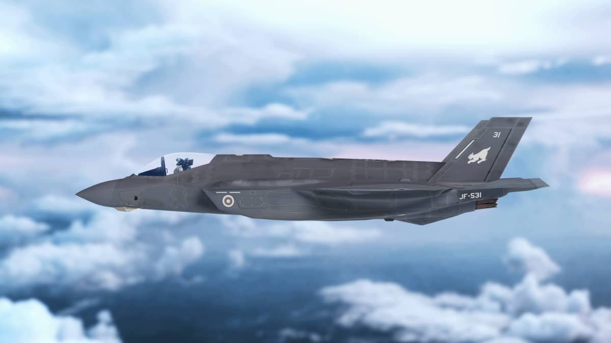 Havainnekuva F-35A Lightning II -hävittäjästä